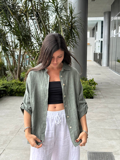 Classic Linen Button-up Shirt