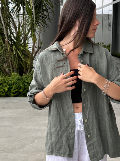 Classic Linen Button-up Shirt