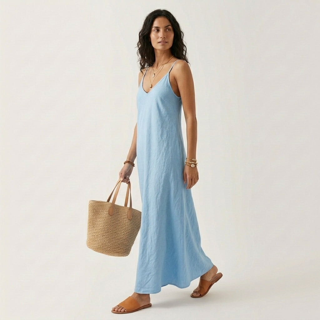 Linen Strappy Dress