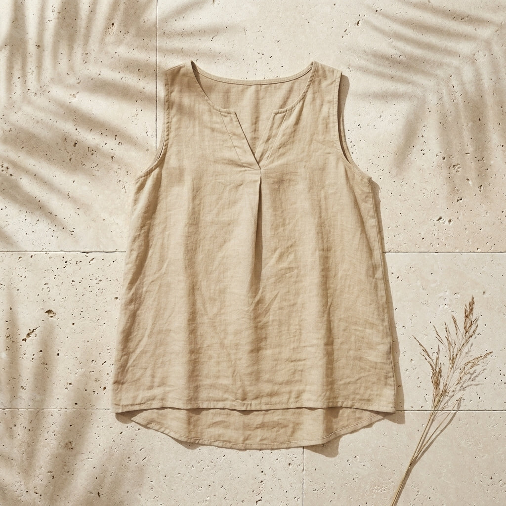 Linen Sleeveless Top