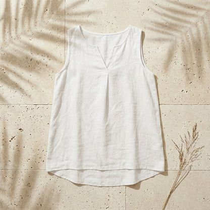 Linen Sleeveless Top