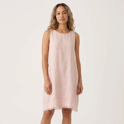 Fringe Linen Mini Dress