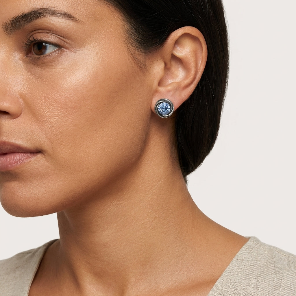 Aegean Blue Stud Earrings