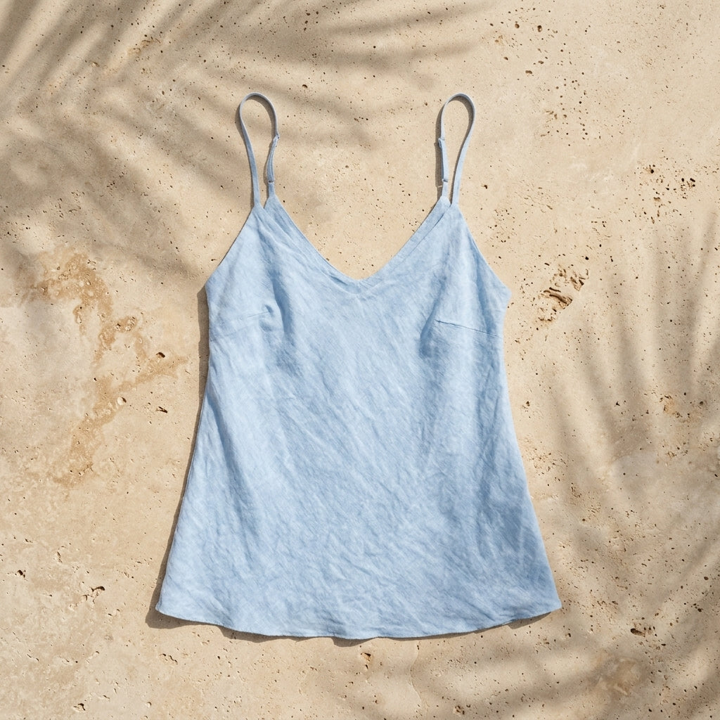 Linen Strappy Top