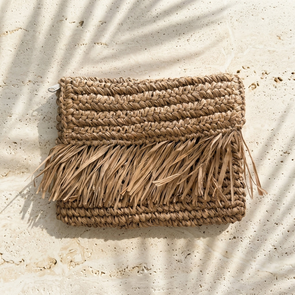 Palma Fringe Clutch