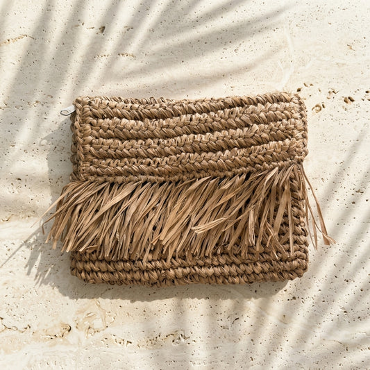 Palma Fringe Clutch