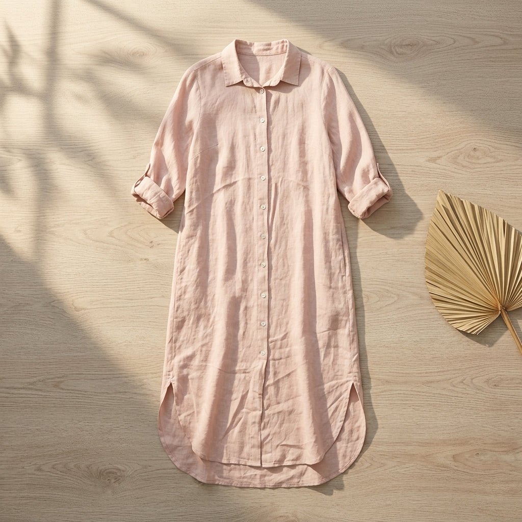 Linen Button-up Dress