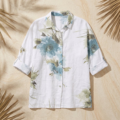 The Liana Floral Linen Shirt