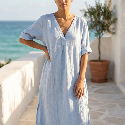 The Marbella Linen Dress