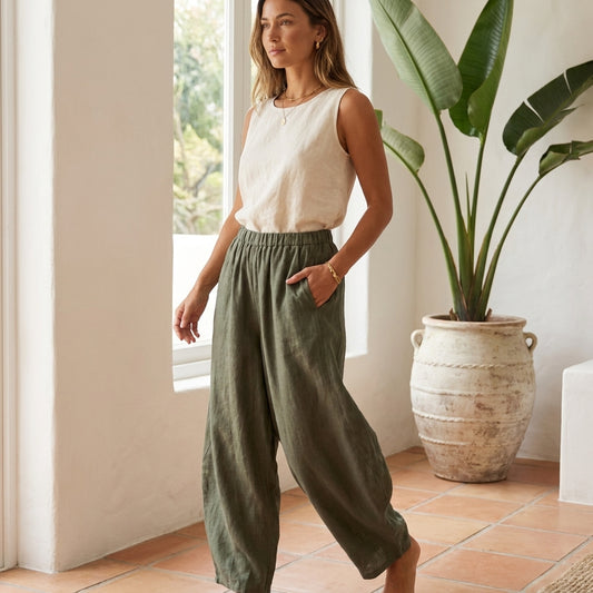 Capri Linen Pants