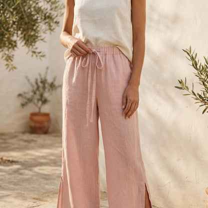 Open Side Linen Pants