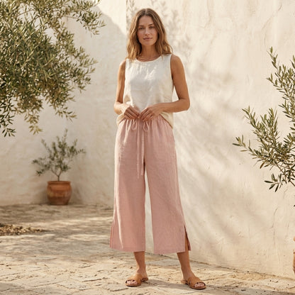 Open Side Linen Pants