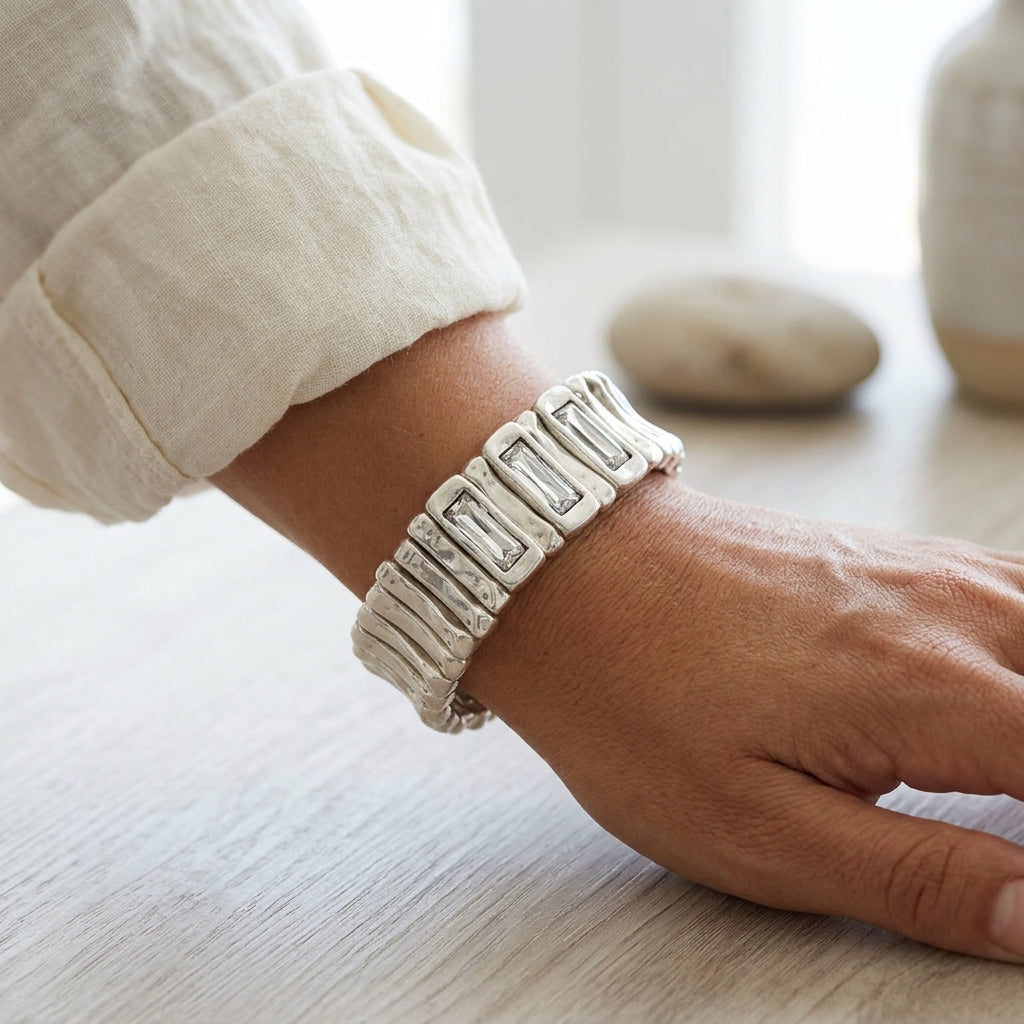 Ravenna Sculpted Crystal Bracelet