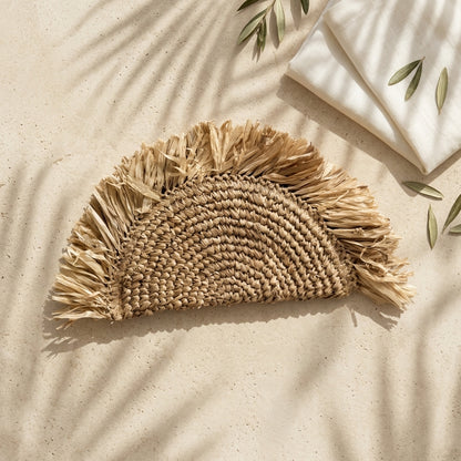 Luna Fringe Clutch – Half Moon