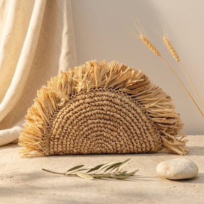 Luna Fringe Clutch – Half Moon