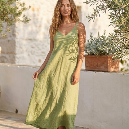 Linen Sleeveless Dress
