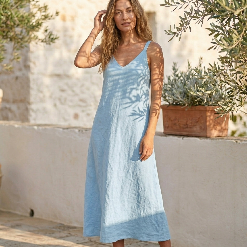 Linen Sleeveless Dress