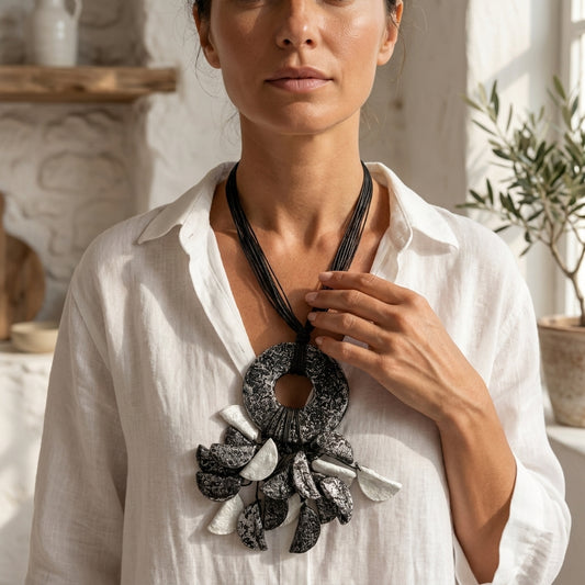 The Monochrome Bloom Necklace