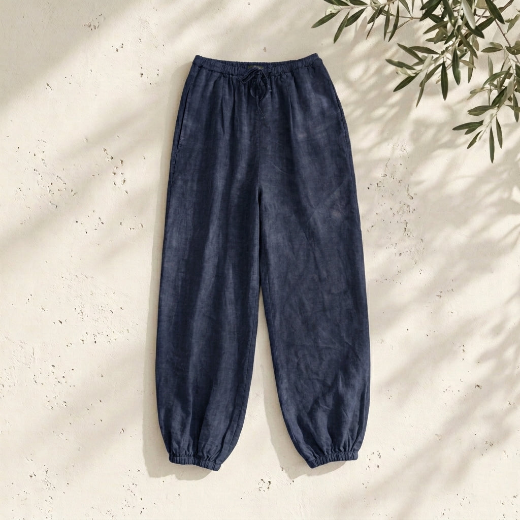 Drawstring Linen Joggers