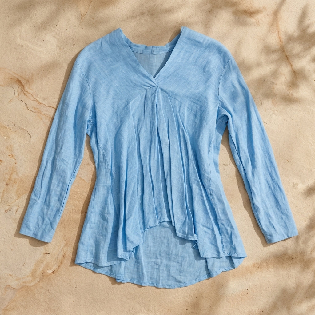 V-Neck Linen Tunic